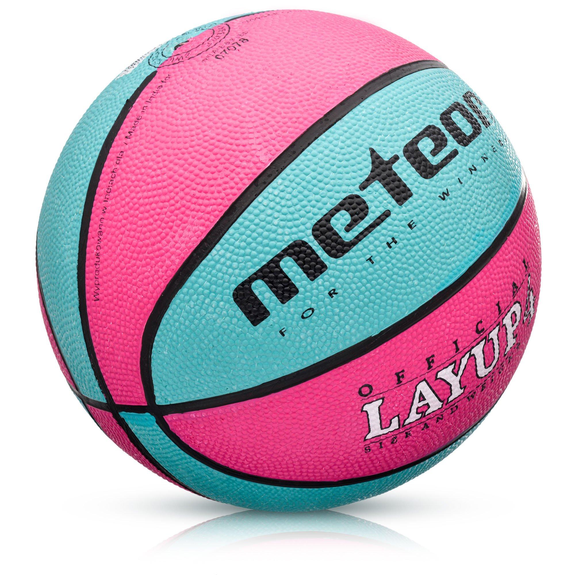 Krepšinio Kamuolys Meteor LAYUP #4 Rožinė/Mėlyna