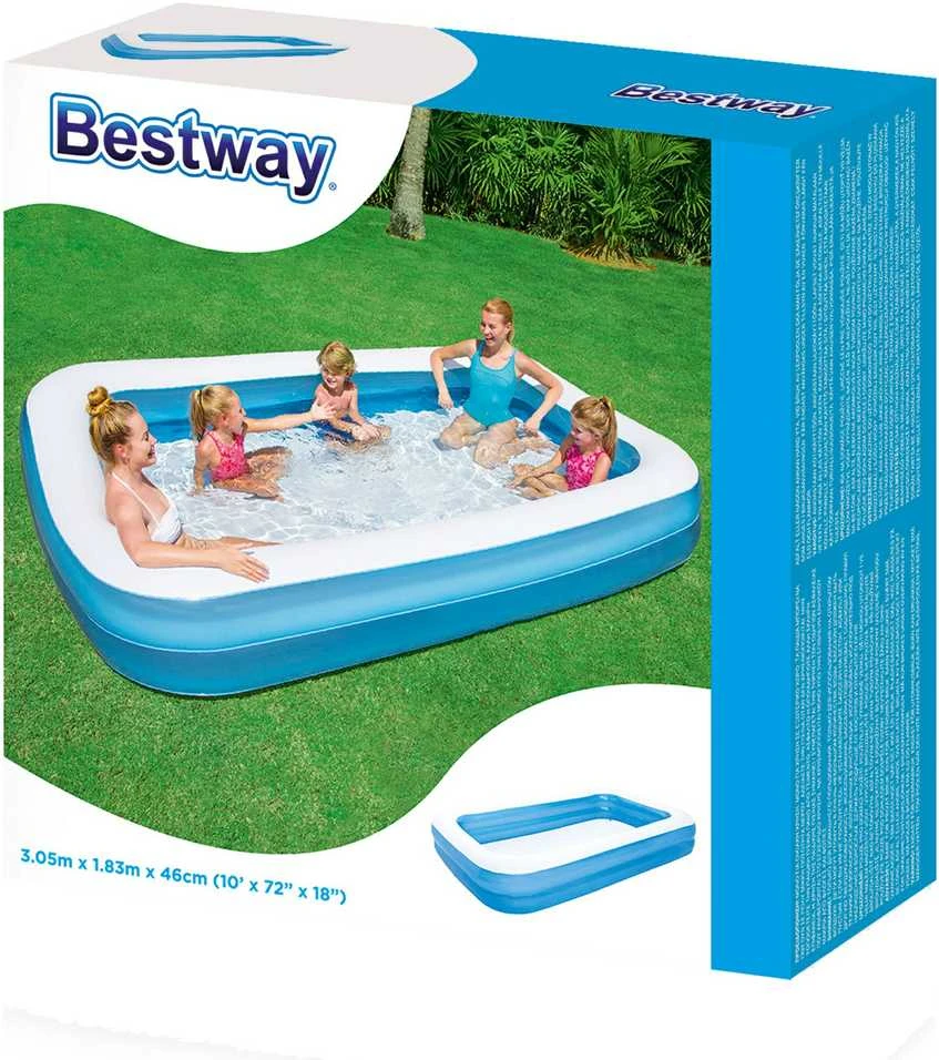 Pripučiamas Baseinas Bestway 305x183x46 cm, Mėlynas 54150 9805