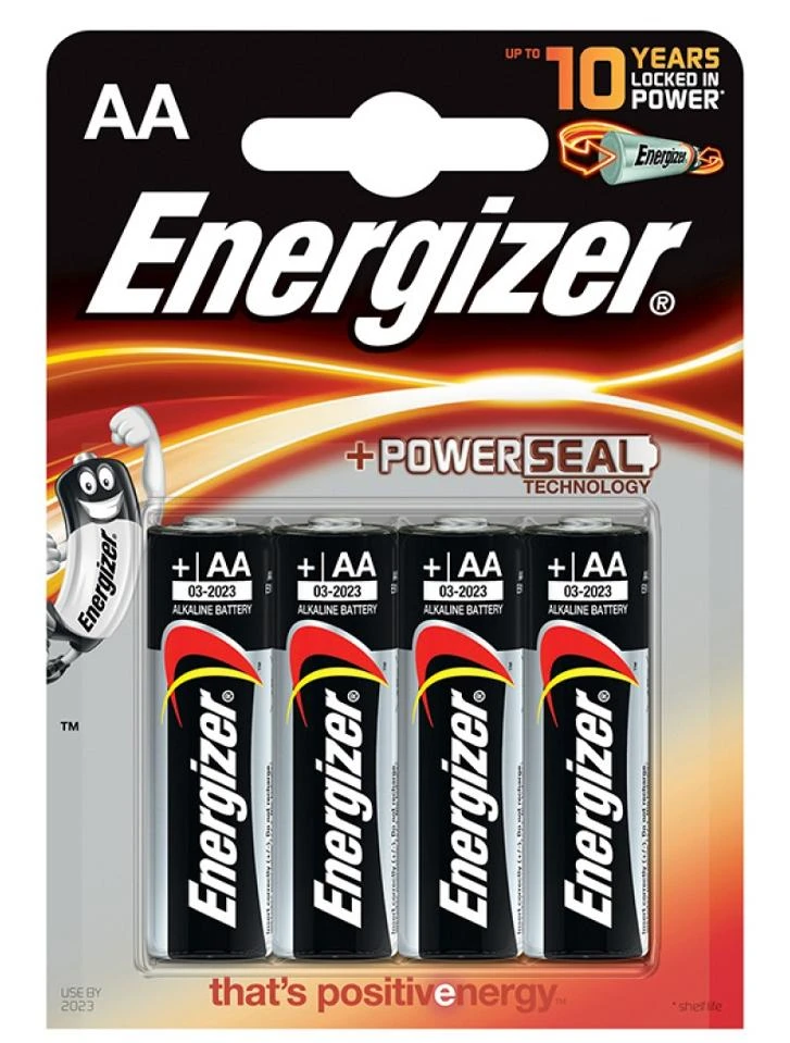 Energizer AA šarminių baterijų pakuotė (4 vnt.)