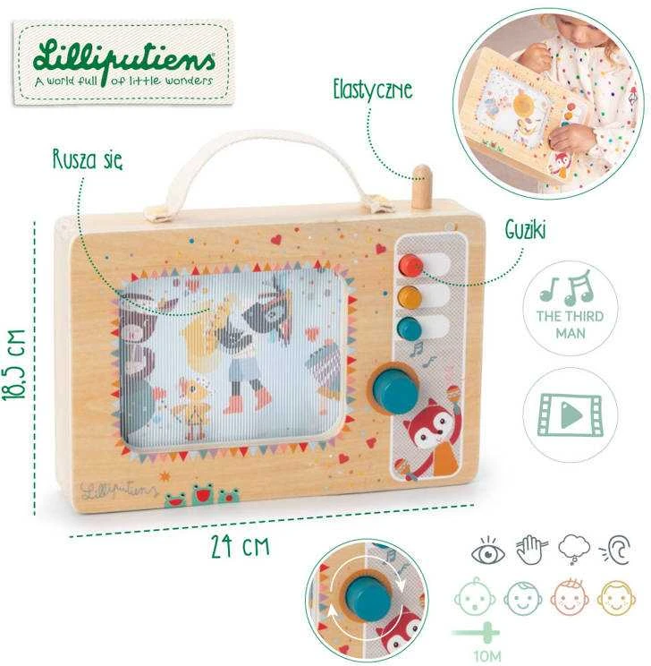 Lilliputiens Televizorius animacinė muzikinė dėžutė