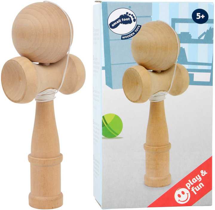 Small Foot KENDAMA žaislas, MEDINIS ŽAIDIMAS VAIKAMS, PUIKI DOVANA VAIKAMS SFD