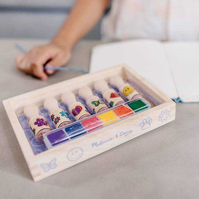 Medinių antspaudų su rankenėlėmis rinkinys Melissa & Doug