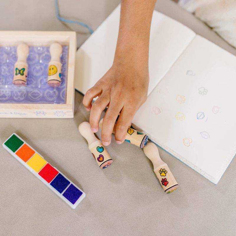 Medinių antspaudų su rankenėlėmis rinkinys Melissa & Doug