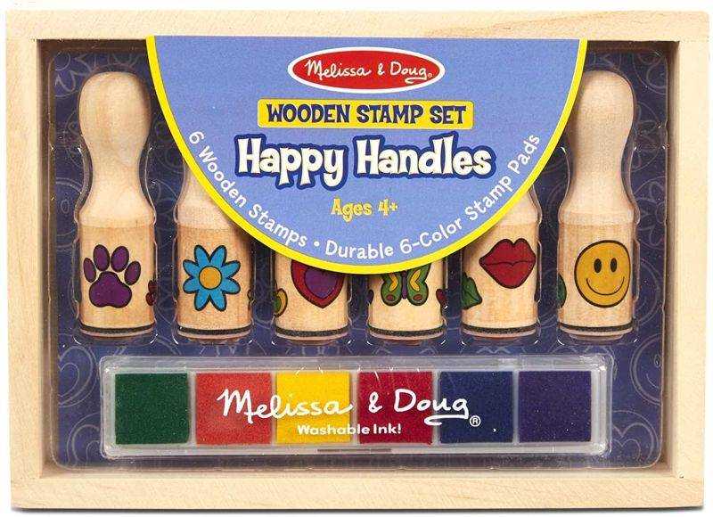 Medinių antspaudų su rankenėlėmis rinkinys Melissa & Doug
