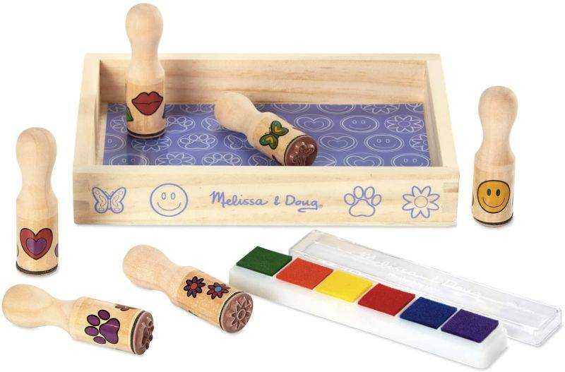 Medinių antspaudų su rankenėlėmis rinkinys Melissa & Doug