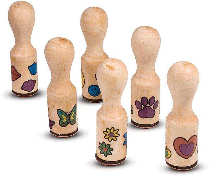 Medinių antspaudų su rankenėlėmis rinkinys Melissa & Doug