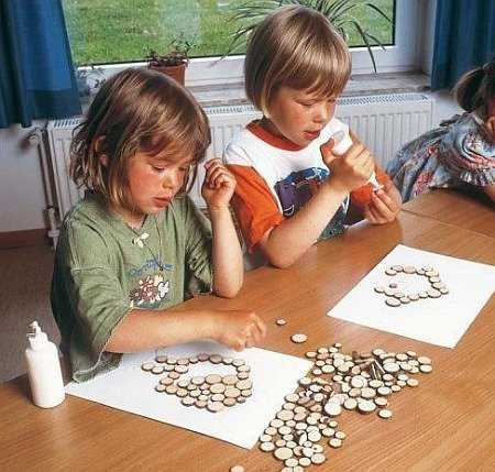 MEDINIAI diskai 100vnt rankdarbių dekoracijų skaičiavimas MONTESSORI GOKI 1-2cm