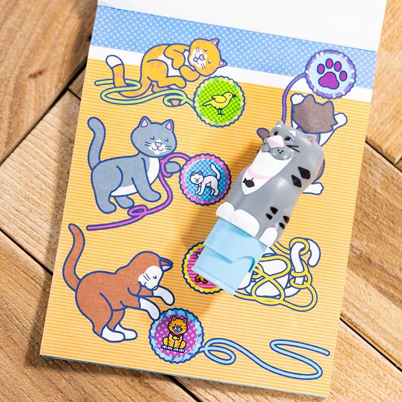 Melissa & Doug Žaislai vaikams 3+ Lipdukai Antspaudas Cat StickerWOW knyga