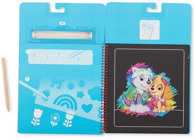 Melissa & Doug PAW PATROL SKYE BOOK MELISSA SCRATCH PAD AUTOMOBILIŲ KELIONIŲ ŽAISLAS