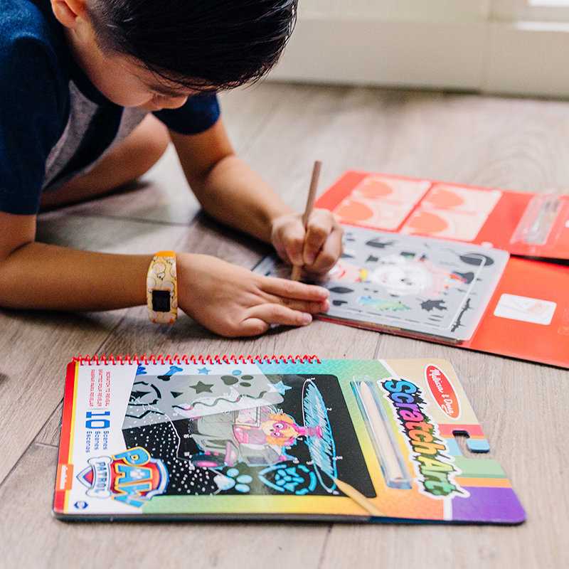 Melissa & Doug PAW PATROL SKYE BOOK MELISSA SCRATCH PAD AUTOMOBILIŲ KELIONIŲ ŽAISLAS