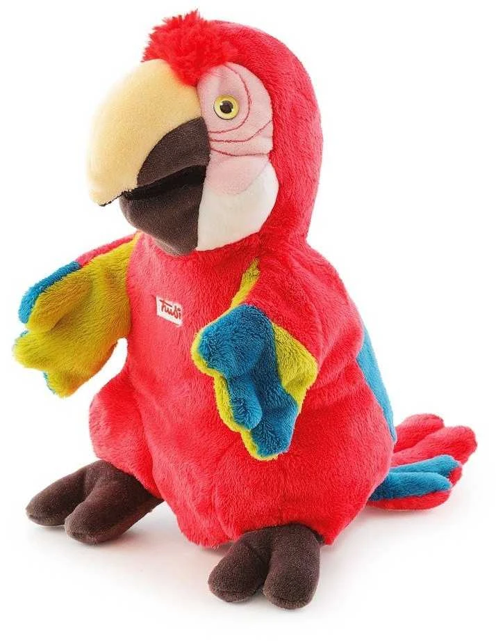 Trudi Pliušinis žaislas/pirštinė - papūga, 25 cm aprašymas - Prekės nuotrauka