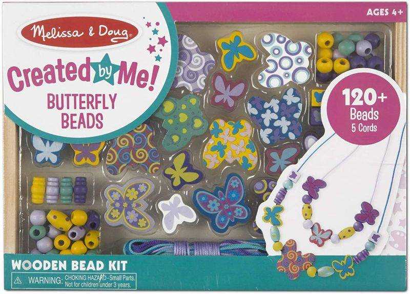 Melissa & Doug Didelis MelissaDoug medinių karoliukų apyrankių karolių rinkinys