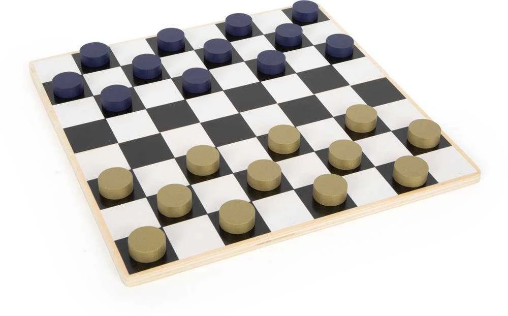 Small Foot Rinkinys mediniai stalo žaidimai 3in1 šachmatų šaškės Backgammon Dėlionės žaidimas