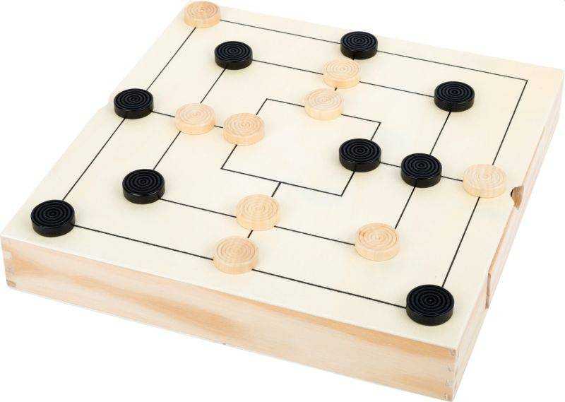 Small Foot Stalo žaidimų rinkinys 3 IN 1 (Draughts, Nine Men´s Morris, Šachmatai)