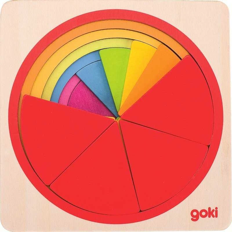 Dėlionė „Goki Layered Puzzle Rainbow Circle“ (57737)