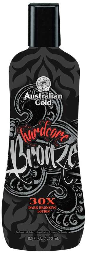 Australian Gold Hardcore Black 30x Dark Bronzing Lotion Įdegį skatinantis losjonas deginimuisi soliariume, 250 ml
