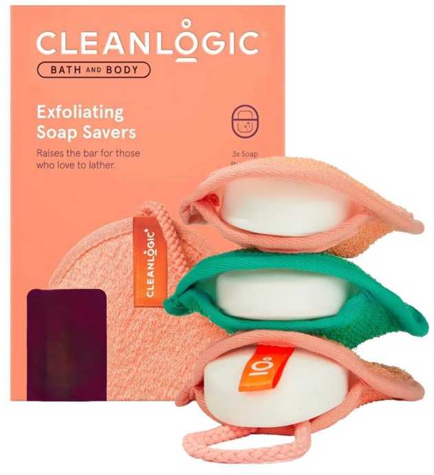 Cleanlogic Bath & Body Exfoliating Soap Saver šveičiamoji kempinė muilui