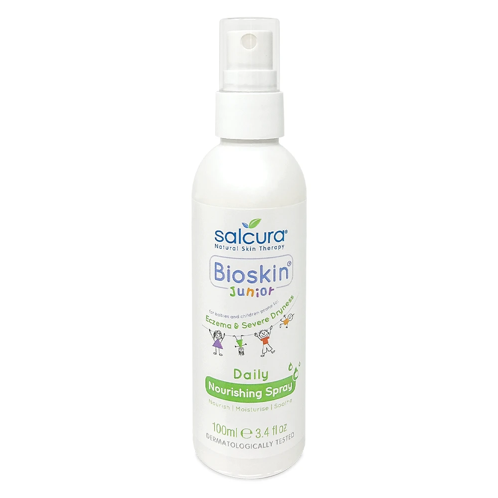 Salcura Bioskin Junior Daily maitininantis Purškiklis purškiama priemonė sudirgusiai vaikų odai, 100ml