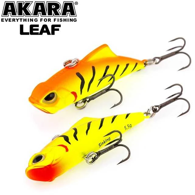 AKARA VIB LEAF 45 S vobleris, 45 mm, 5,5 g (skęstantis, rattlin) | Įvairių spalvų