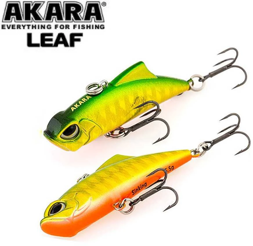 AKARA VIB LEAF 45 S vobleris, 45 mm, 5,5 g (skęstantis, rattlin) | Įvairių spalvų