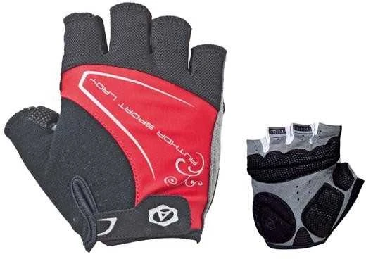 Author Dviračių pirštinės Lady Comfort Gel s/f, L, raudona/juoda