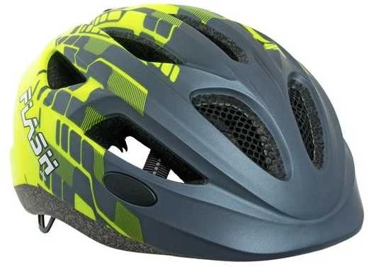 Author Flash Inmold X8 Šalmas, pilka/geltona,47-51 cm