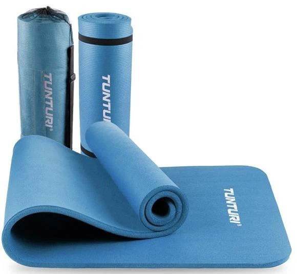 Fitneso kilimėlis Tunturi Fitnessmat NBR 15 mm, mėlynos spalvos