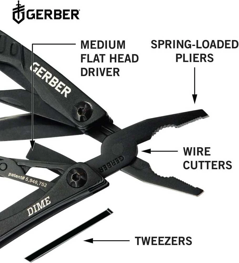 Multirinkinys Gerber Dime, juodas