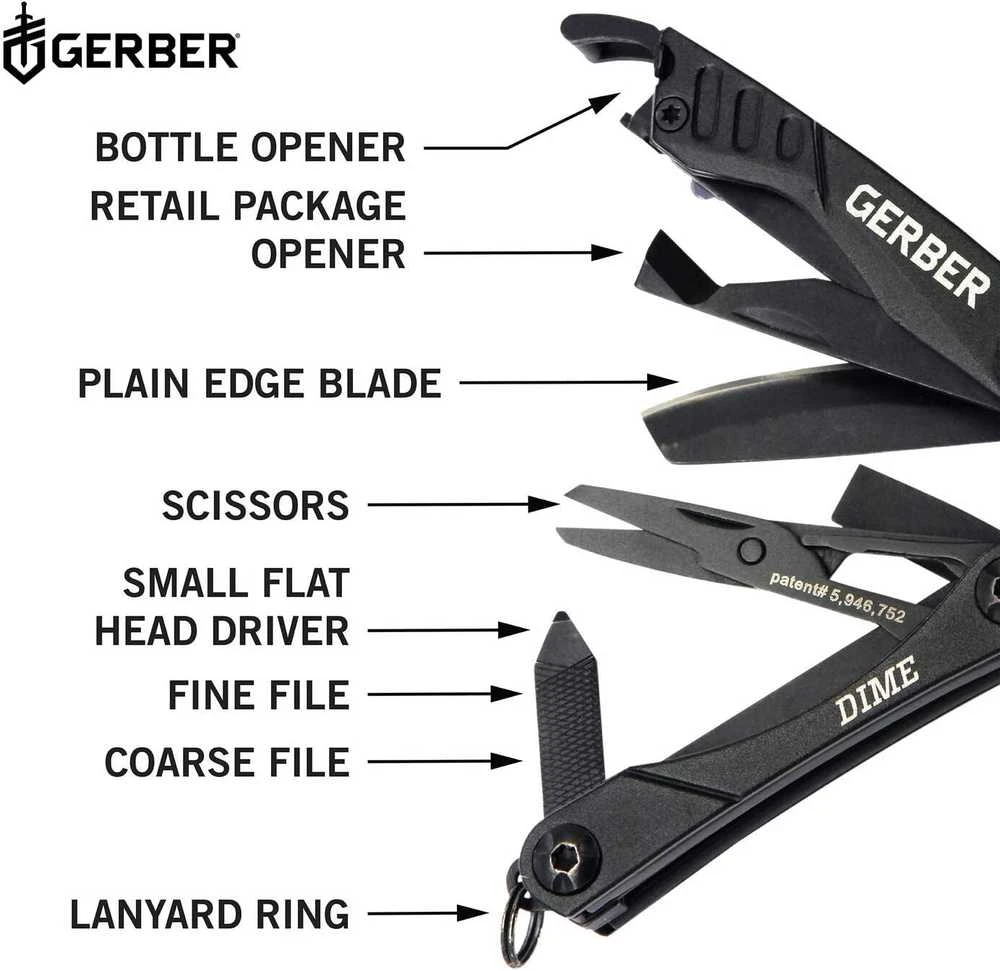 Multirinkinys Gerber Dime, juodas