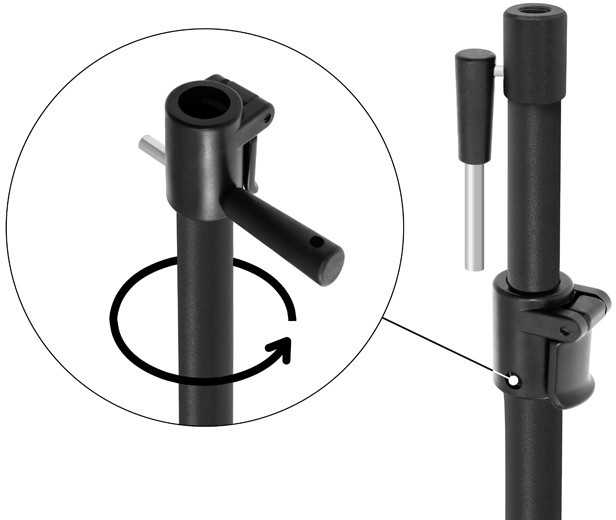 Delphin BlackSTIX bankstick laikiklis 80–130 cm
