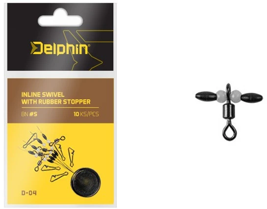 DELPHIN Inline suktukai su guminiais stabdikliais, S / 0 dydis