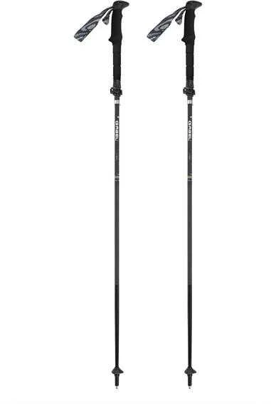 Kepurė Gabel Hybrid Carbon Sulankstomos lazdos trekingui, bėgimui taku, 105-125 cm, Juodos