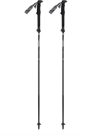 Gabel Hybrid Carbon Sulankstomos šiaurietiškojo ėjimo lazdos, 120-140 cm, juodos