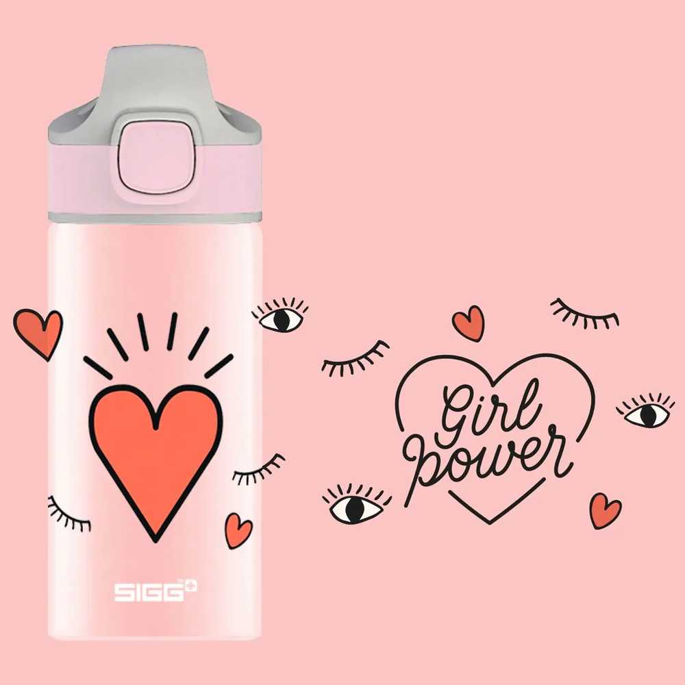 Gertuvė su šiaudeliu SIGG Girl Power 0.4 l
