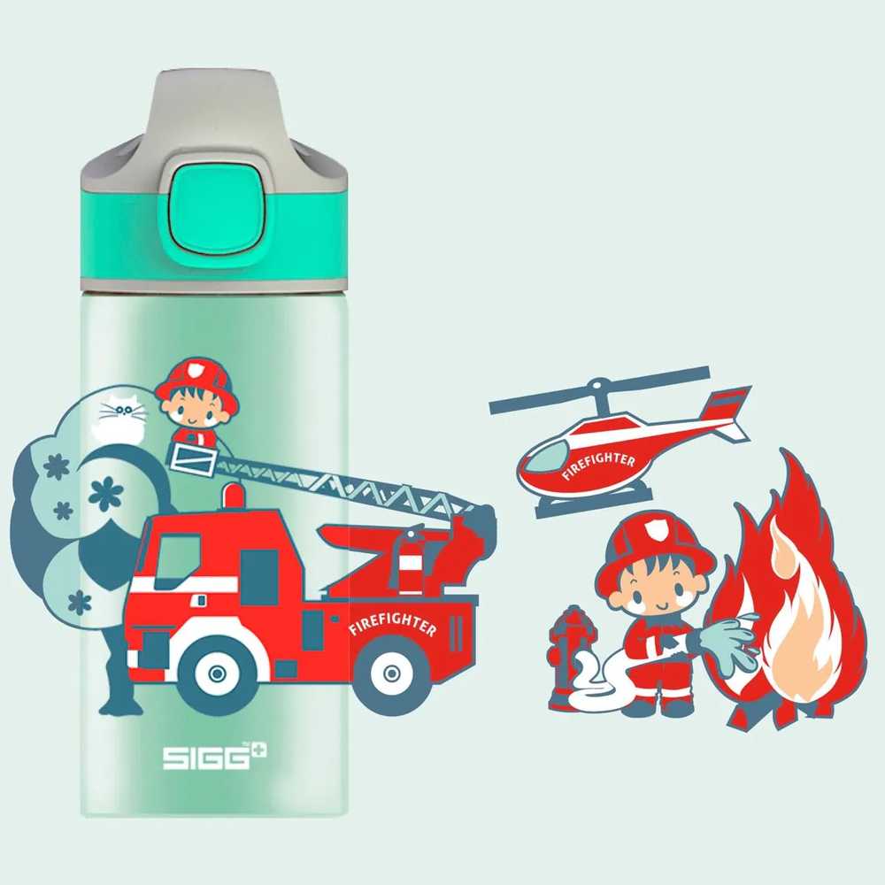 Gertuvė su šiaudeliu SIGG Miracle Fireman 0.4 l