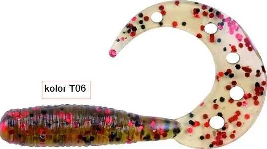 Guminukai žvejybai Robinson Holytail Twist 5,5cm 4vnt.