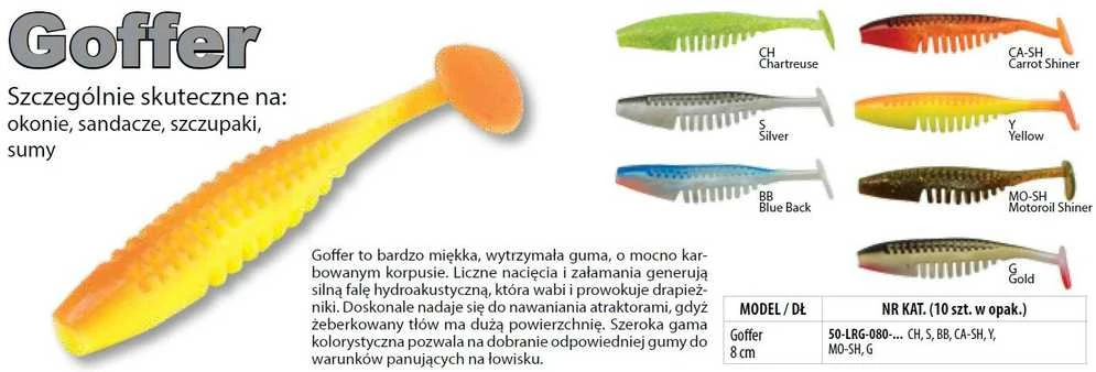 Guminukas žvejybai Robinson Goffer, 8 cm