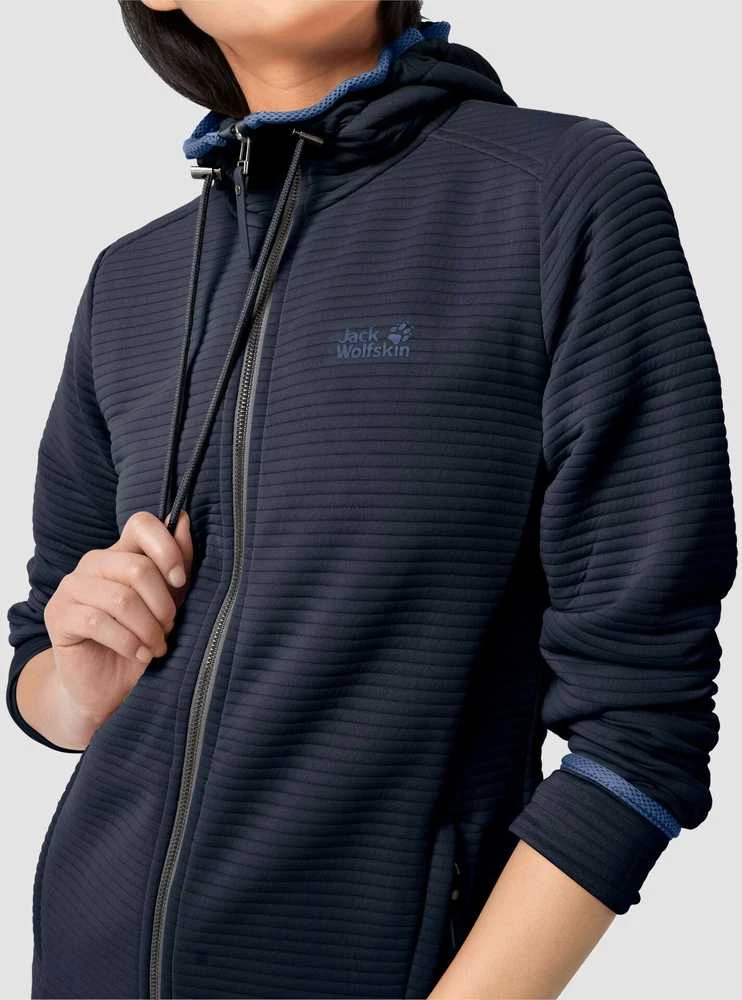 JackWolfskin Džemperis moterims Jack Wolfskin Modesto Hooded JKT mėlynas