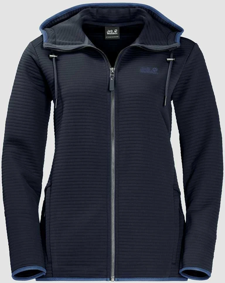 JackWolfskin Džemperis moterims Jack Wolfskin Modesto Hooded JKT mėlynas