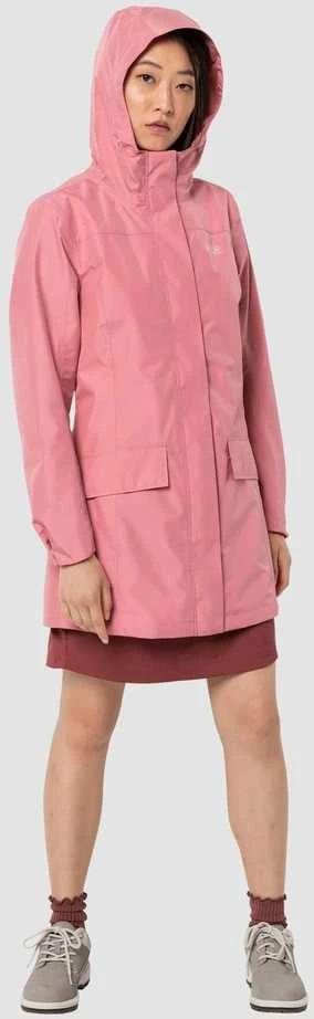 JackWolfskin Lietpaltis moterims JACK WOLFSKIN CAPE YORK COAT | rožinis
