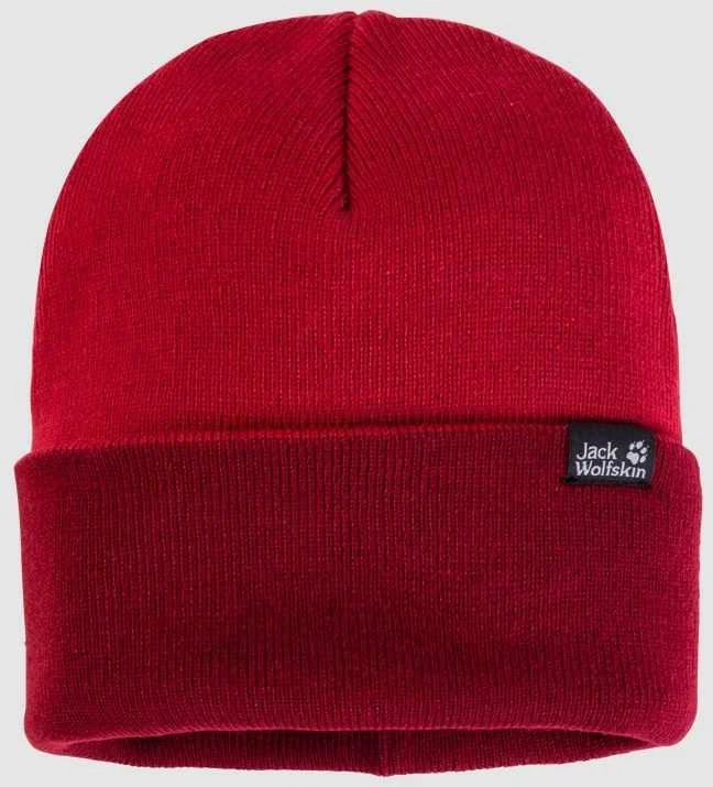 JackWolfskin Megzta kepurė JACK WOLFSKIN RIB | raudona