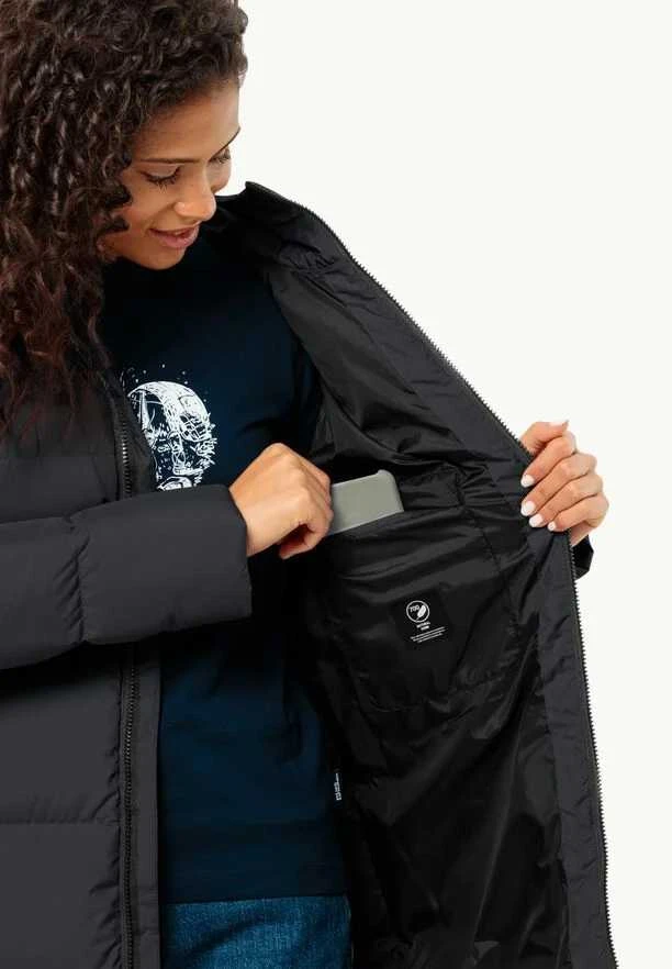 JackWolfskin Moteriška Jack Wolfskin striukė Frozen Lake Coat | juodas