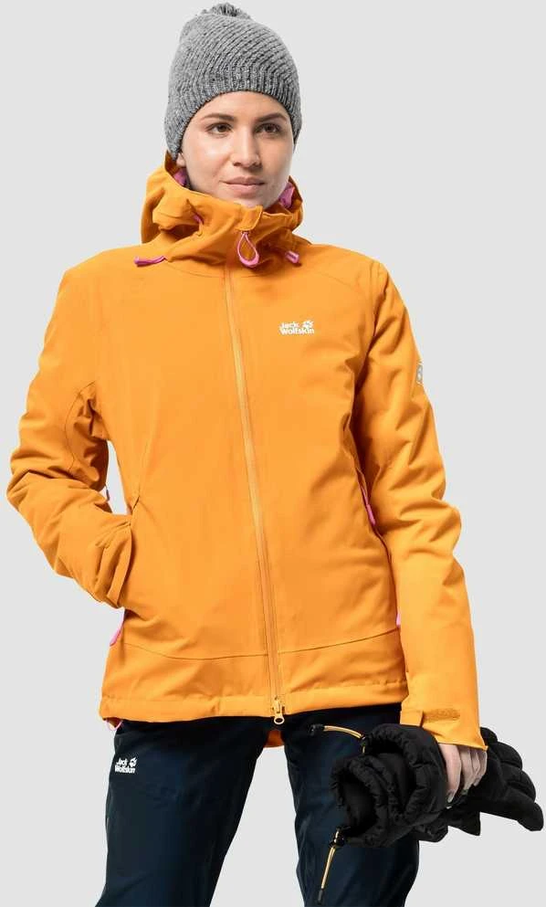 JackWolfskin Slidinėjimo striukė moterims JACK WOLFSKIN EXOLIGHT PEAK JKT | geltona XS