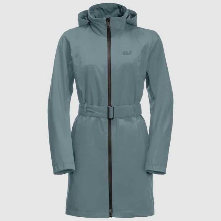JackWolfskin Striukė moterims NORDEN PORT COAT W | pilka