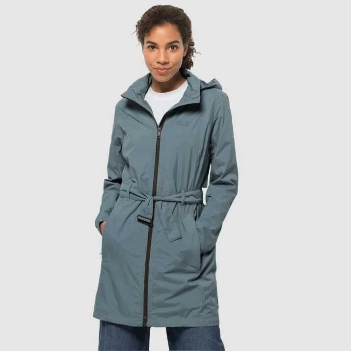 JackWolfskin Striukė moterims NORDEN PORT COAT W | pilka