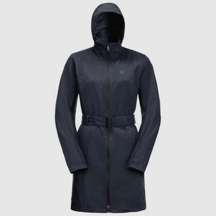 JackWolfskin Striukė moterims NORDEN PORT COAT W | tamsiai mėlyna