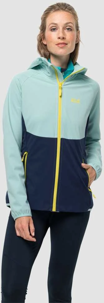 JackWolfskin Vasarinė striukė moterims Jack Wolfskin GO HIKE SOFTSHELL mėlyna