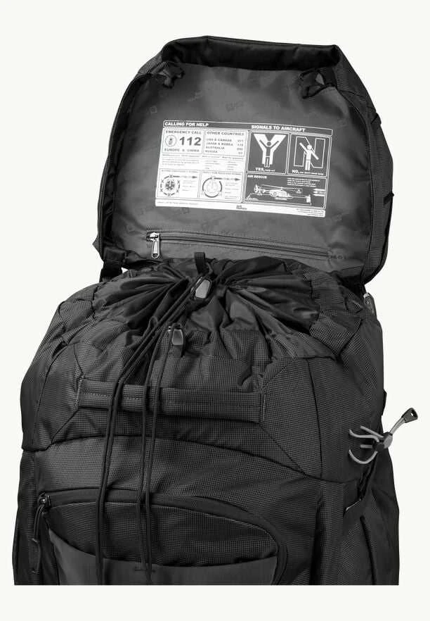 JackWolfskin Vyriška kuprinė DENALI 65+10 L | juodas