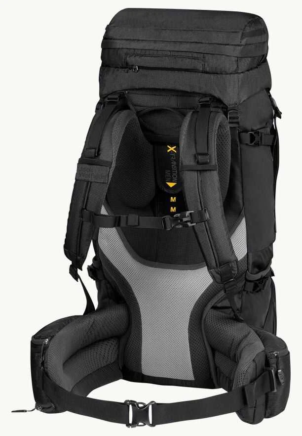 JackWolfskin Vyriška kuprinė DENALI 65+10 L | juodas
