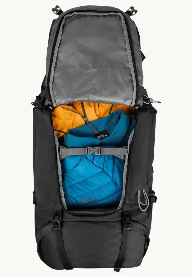 JackWolfskin Vyriška kuprinė DENALI 65+10 L | juodas